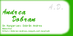 andrea dobran business card