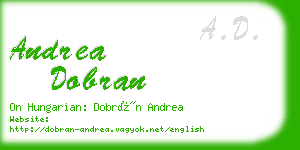 andrea dobran business card